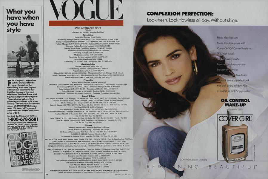 Masthead | Vogue | JUNE 1992