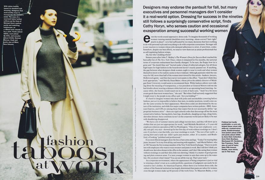 Fashion Taboos at Work