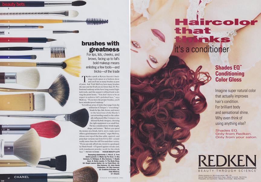 Brushes With Greatness Vogue NOVEMBER 1994