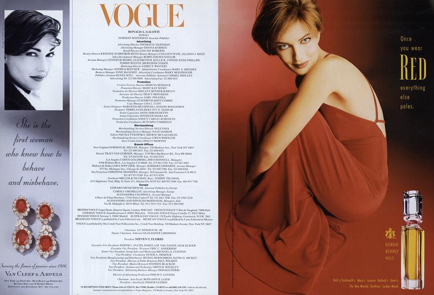 Masthead | Vogue | DECEMBER 1995