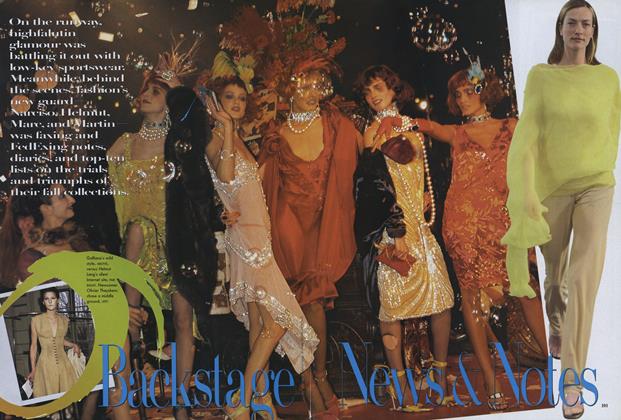 Backstage News & Notes