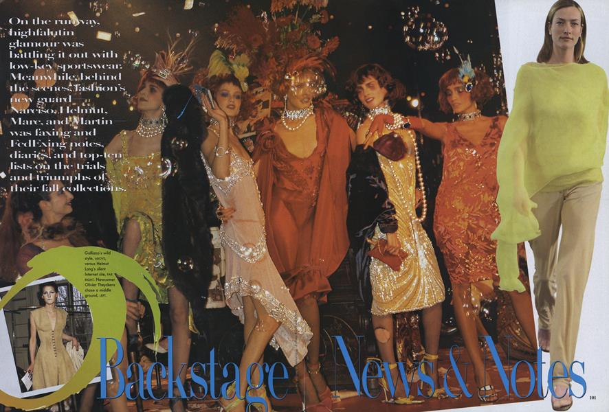 Backstage News & Notes