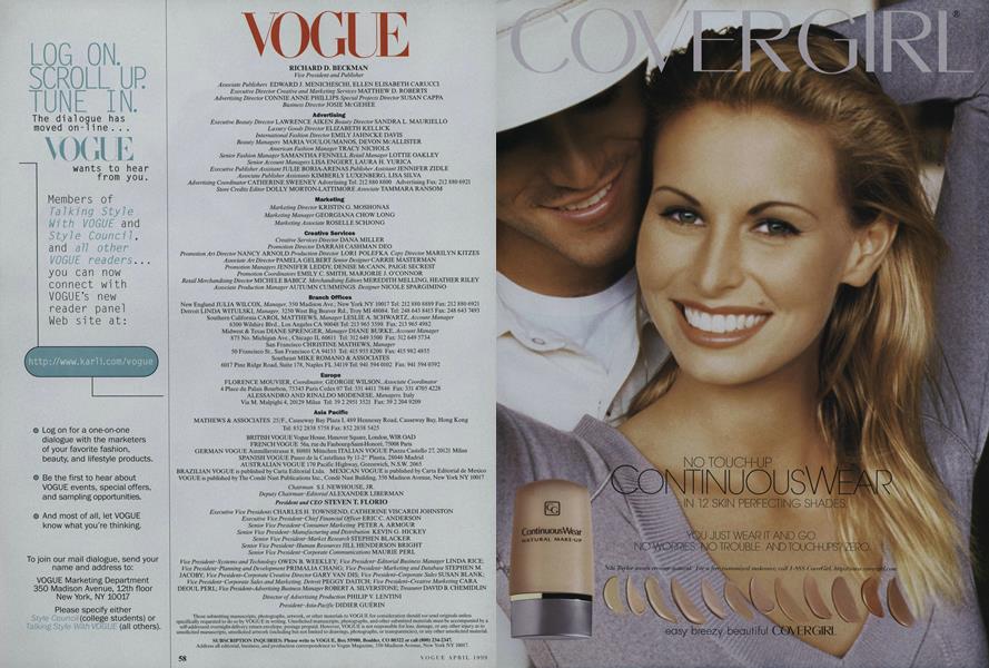 Masthead Vogue APRIL 1999