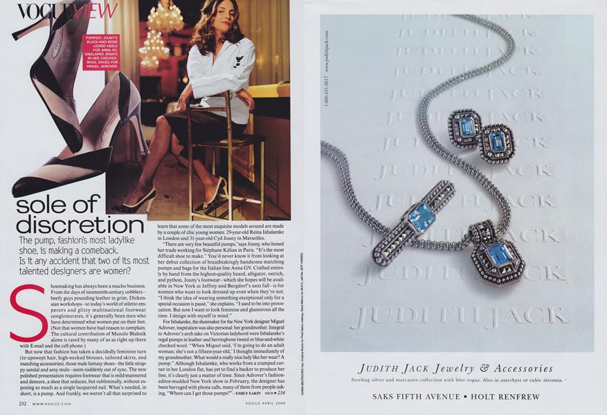 Sole of Discretion Vogue APRIL 2000