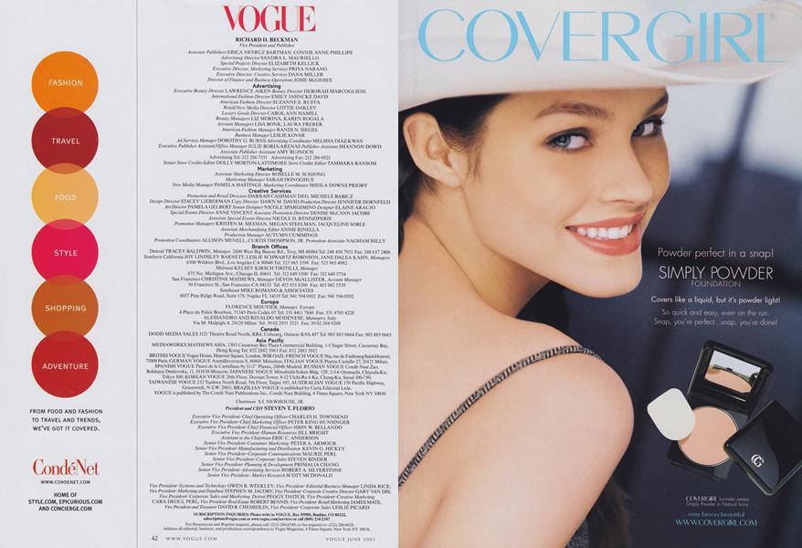 Masthead | Vogue | JUNE 2001