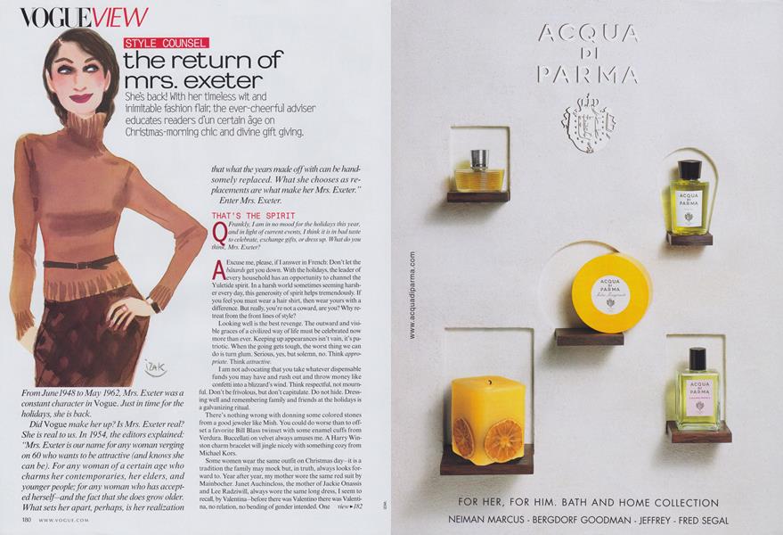 Style Counsel: The Return of Mrs. Exeter