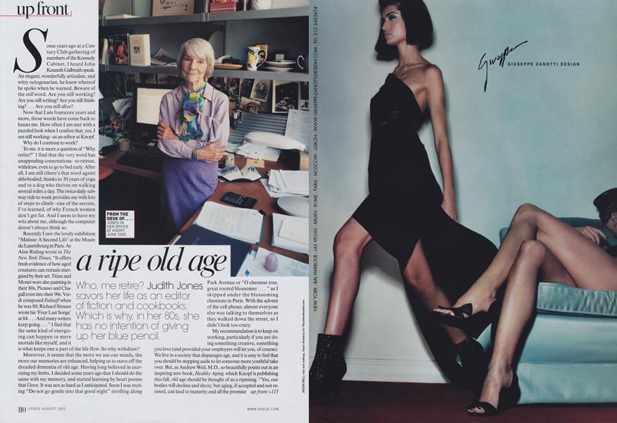 A Recipe for Life: A Ripe Old Age