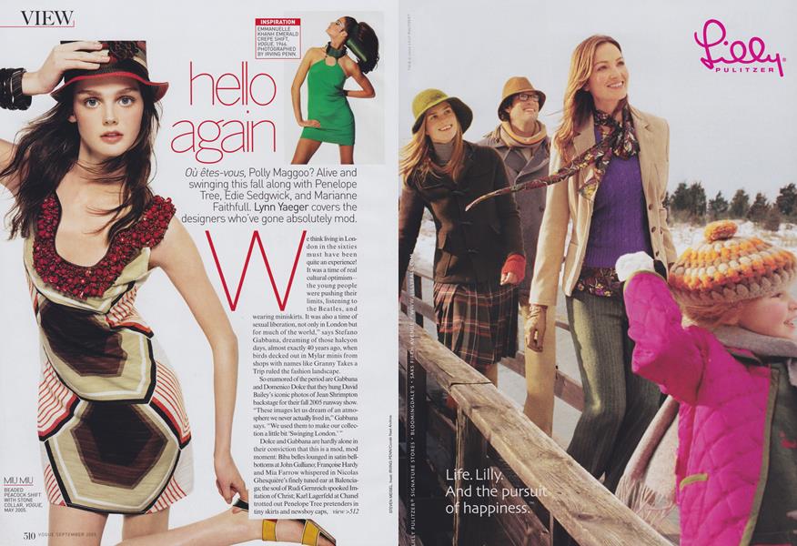 Sixties Revival: Hello Again | Vogue | SEPTEMBER 2005