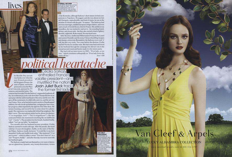 Madame Sarkozy Political Heartache Vogue December 2007
