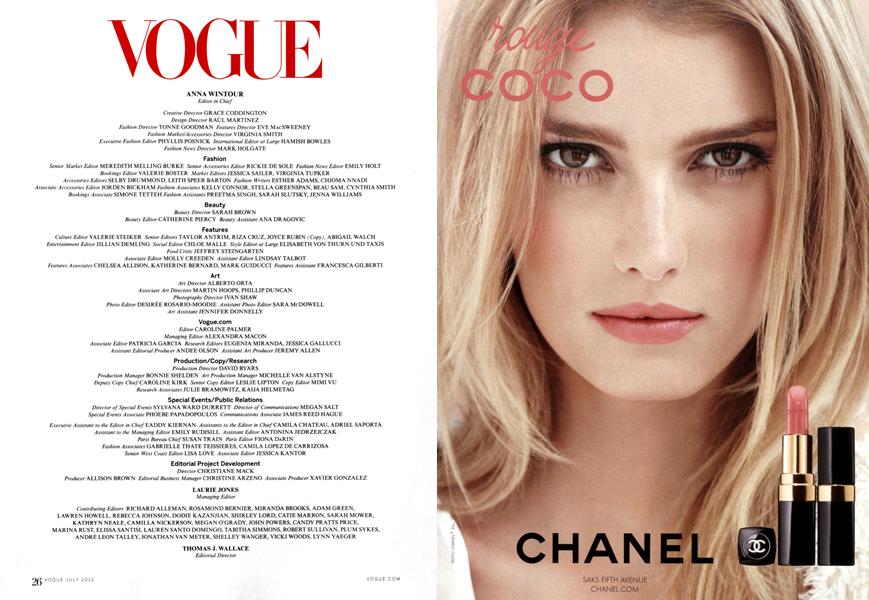 Masthead | Vogue | JULY 2012