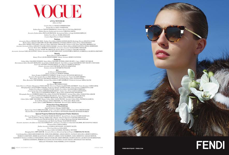 Masthead | Vogue | December 2014