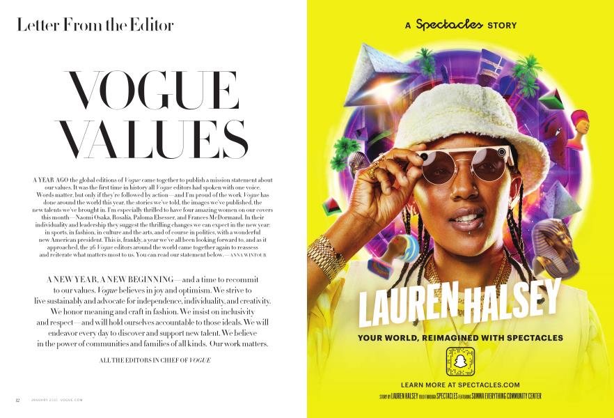 VOGUE VALUES | Vogue | JANUARY 2021